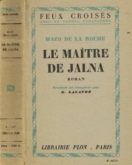 Le Maitre de Jalna - Mazo De La Roche - copertina
