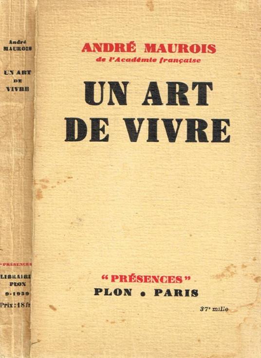 Un art de vivre - André Maurois - copertina