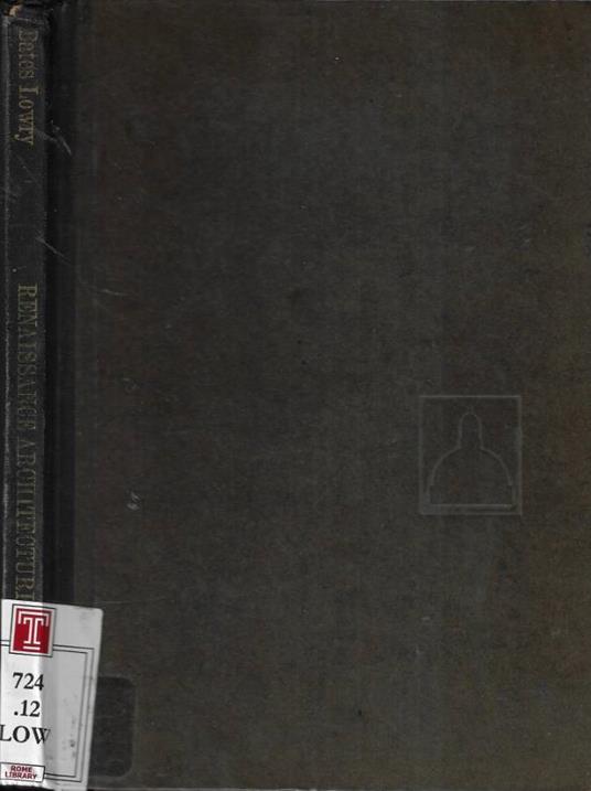 Renaissance architecture - Bates Lowry - copertina