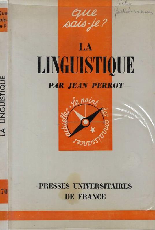 La linguistique - Jean Perrot - copertina
