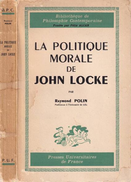La politique morale de John Locke - copertina