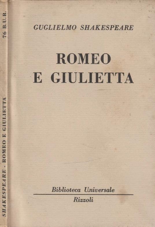 Romeo e Giulietta - William Shakespeare - copertina