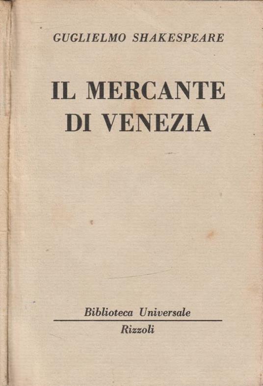 Il mercante di Venezia - William Shakespeare - copertina