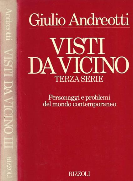 Visti da vicino. Terza serie - Giulio Andreotti - copertina