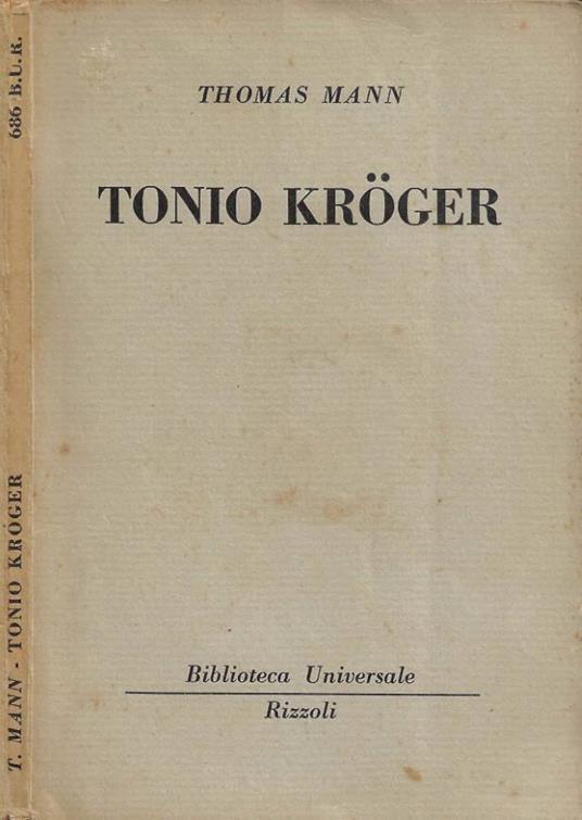 Tonio Kroger - Thomas Mann - copertina