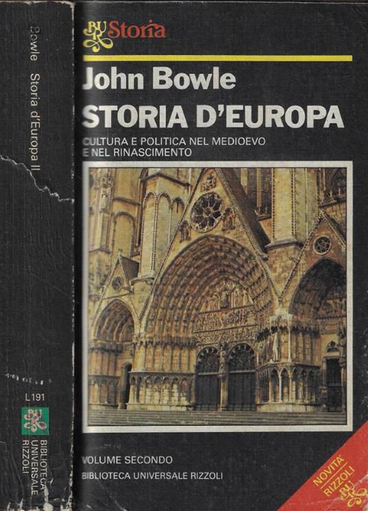 Storia d'Europa Vol. II - John Bowle - copertina