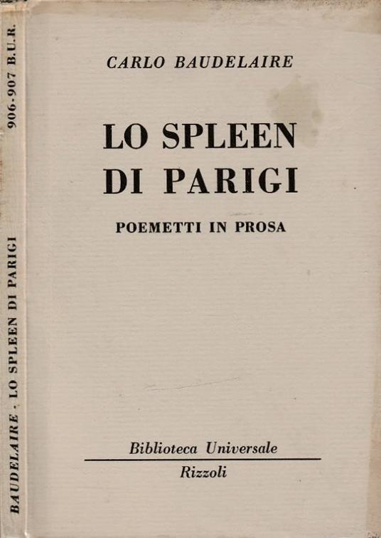 Lo spleen di Parigi - copertina