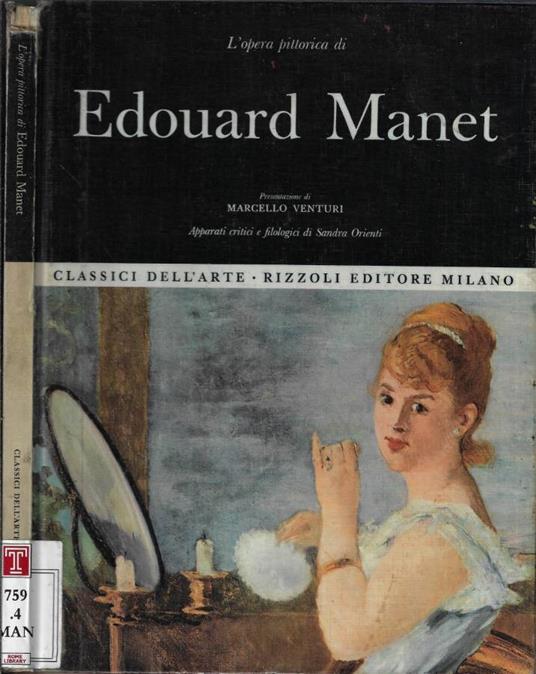 L' opera pittorica di Edouard Manet - copertina