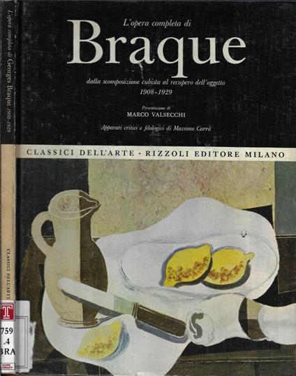 L' opera completa di Braque - copertina