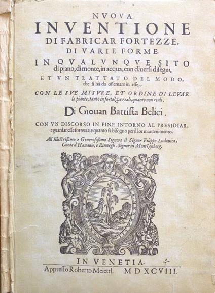 Nuova inventione di fabricar fortezze, di varie forme, in qualunque sito di piano, di monte, in acqua, con diversi disegni - copertina