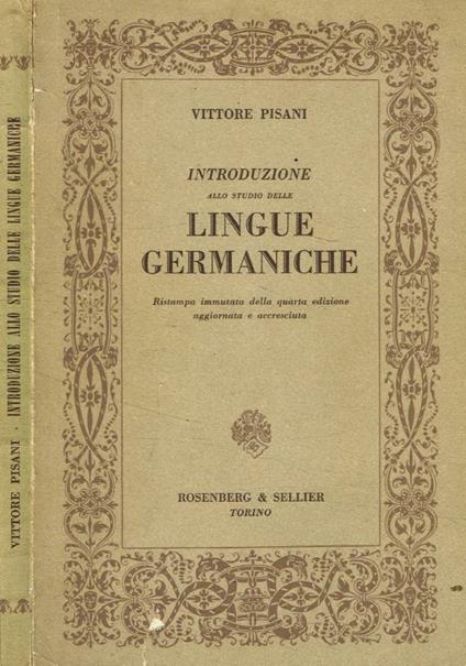 Introduzione allo studio delle lingue germaniche - Vittore Pisani - copertina