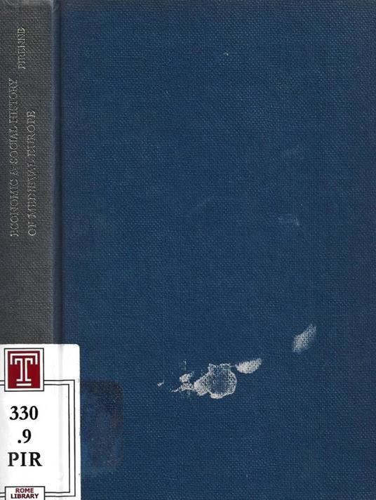 Economic and Social History of Medieval Europe - Henri Pirenne - copertina