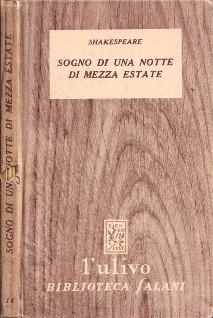 Sogno di una notte di mezza estate - William Shakespeare - copertina