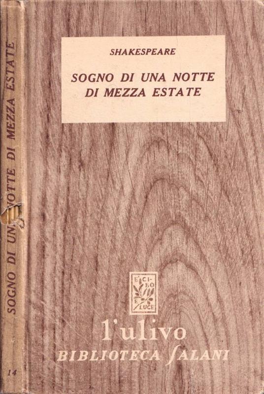 Sogno di una notte di mezza estate - William Shakespeare - copertina
