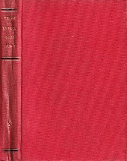 La voce della patria - E. Werner - copertina