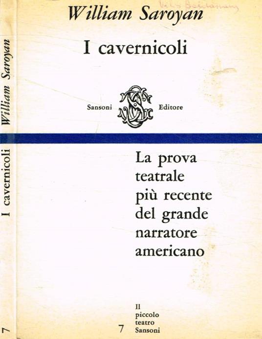 I cavernicoli - William Saroyan - copertina