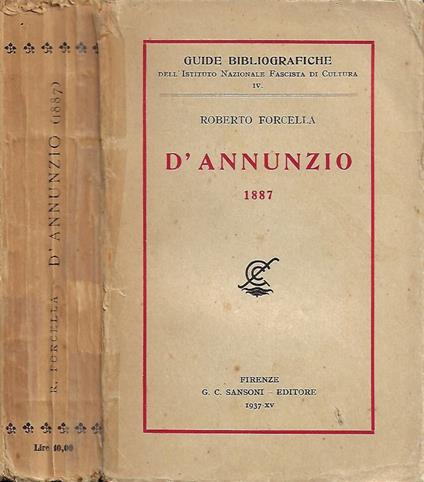 D'Annunzio (1887) - Roberto Forcella - copertina