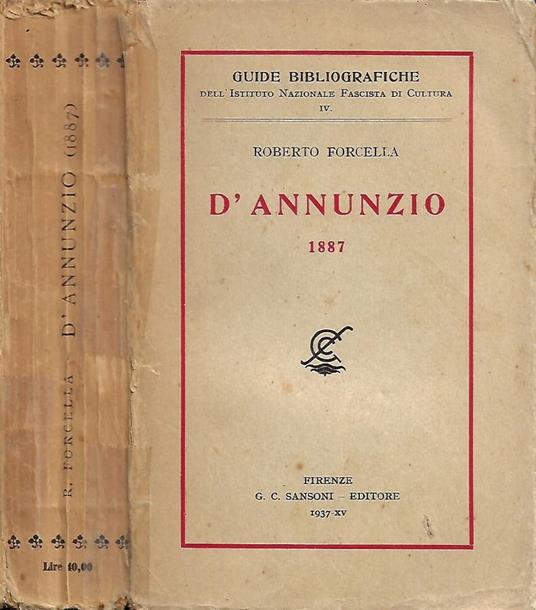 D'Annunzio (1887) - Roberto Forcella - copertina