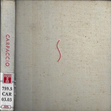 Carpaccio - Terisio Pignatti - copertina