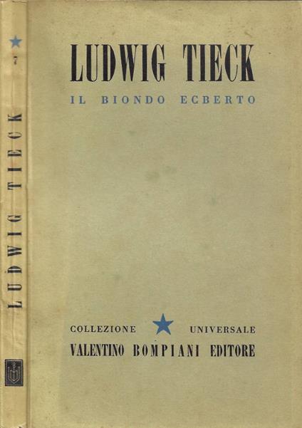 Il Biondo Ecberto - Ludwig Tieck - copertina
