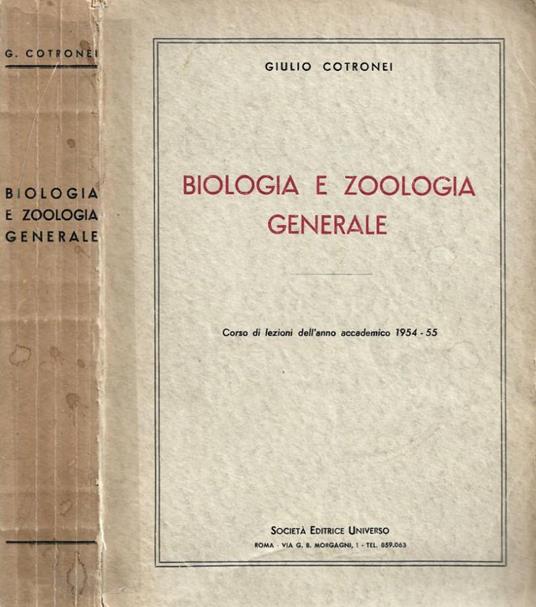 Biologia e zoologia generale - Giulio Cotronei - copertina