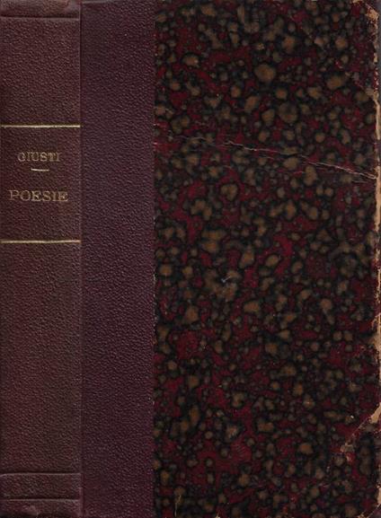 Poesie - Giuseppe Giusti - copertina