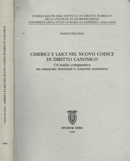 Chierici e laici nel nuovo codice del diritto canonico - copertina