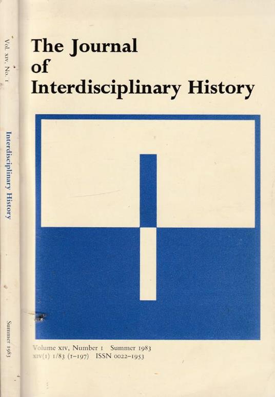 The journal of interdisciplinary History vol XIV, n 1, 1983 - copertina