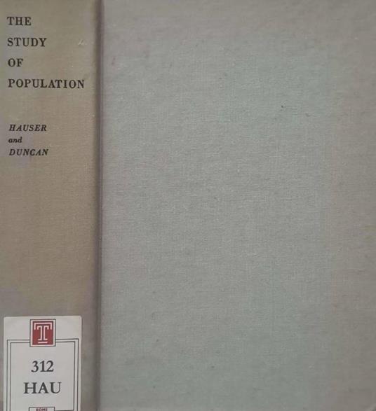 The Study of Population - copertina