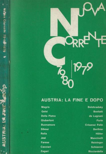 Nuova Corrente 79-80 1979 - copertina