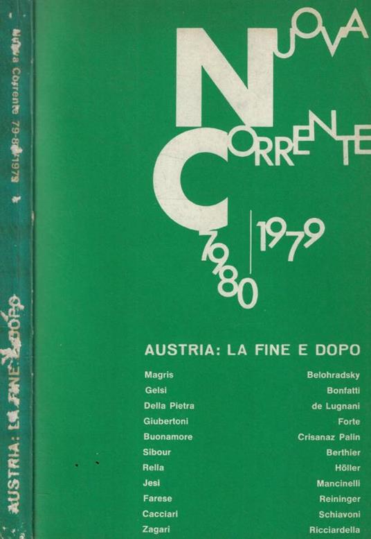 Nuova Corrente 79-80 1979 - copertina
