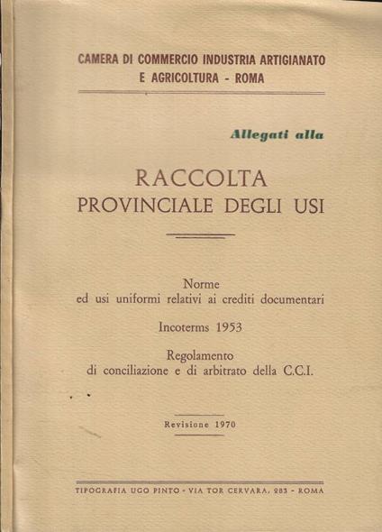 Raccolta Provinciale degli usi - copertina