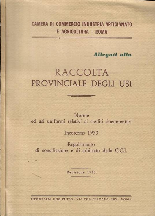 Raccolta Provinciale degli usi - copertina