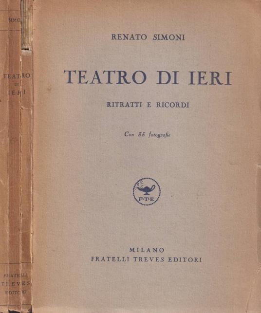 Teatro di ieri - Renato Simoni - copertina