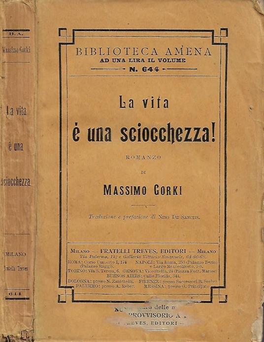 La vita è una sciocchezza! - Maksim Gorkij - copertina
