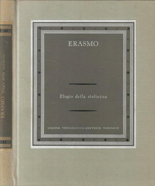 Elogio della stoltezza - Erasmo da Rotterdam - copertina