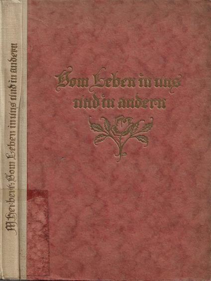 Vom Leben in uns und in andern - copertina