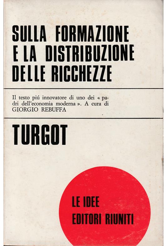 Sulla formazione e la distribuzione delle ricchezze - copertina