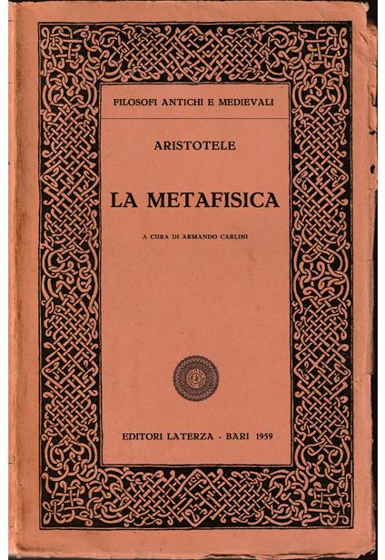 metafisica - copertina