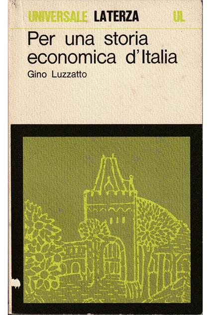 Per una storia economica d'Italia - copertina