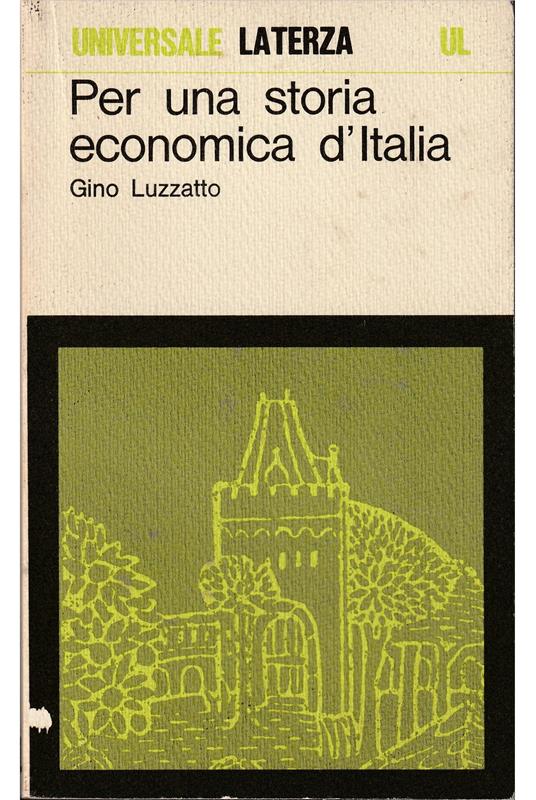 Per una storia economica d'Italia - copertina