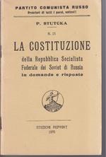 Costituzione della Repubblica socialista federale dei Soviet di Russia in domande e risposte
