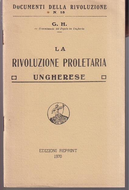 rivoluzione proletaria ungherese - copertina