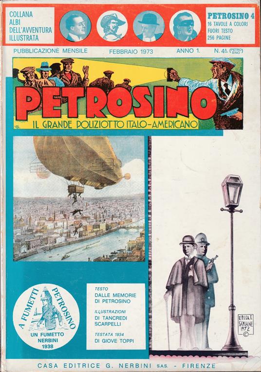 Petrosino Il grande poliziotto italo-americano Pubblicazione mensile Febbraio 1973 Anno 1 n. 4 - copertina