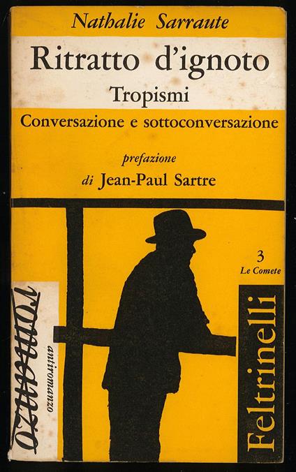 Ritratto d'ignoto. Tropismi conversazione e sottoconversazione - Nathalie Sarraute - copertina