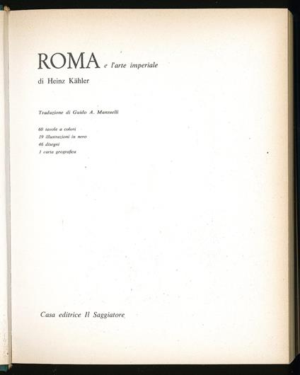 Roma e l'arte imperiale - copertina