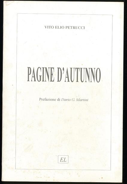 Pagine d'autunno - Vito E. Petrucci - copertina