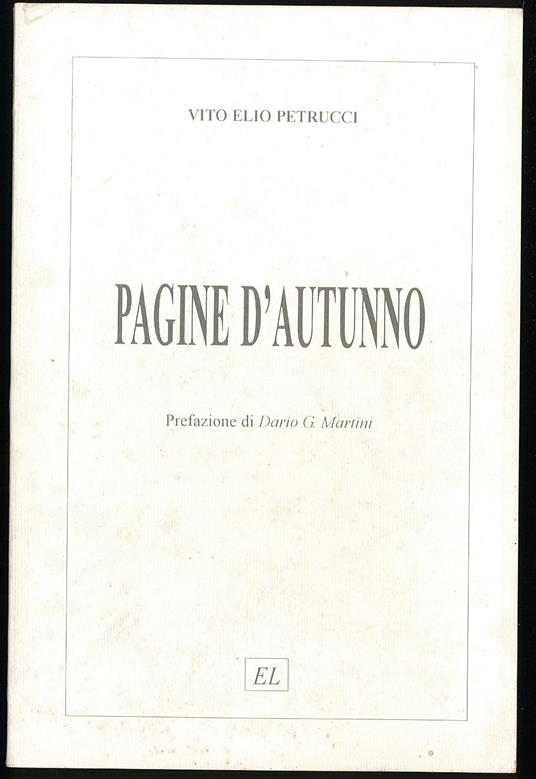 Pagine d'autunno - Vito E. Petrucci - copertina