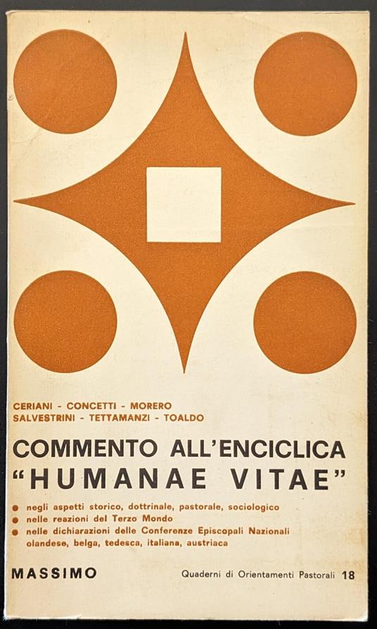 Commento all'enciclica Humanae Vitae - Autori Vari - copertina