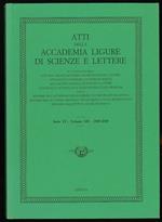 Atti della accademia ligure di scienze e lettere